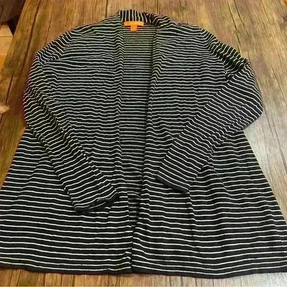 Joe Fresh Cotton Striped Long Sleeve Cardigan Womens XS Open Front Sweater - Picture 1 of 5